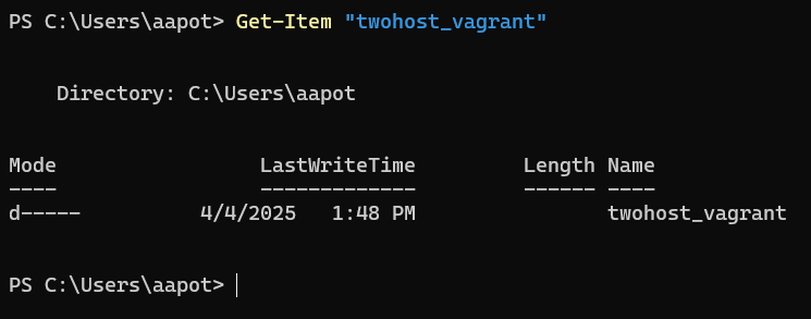 Hakemiston olemassaolon varmistaminen