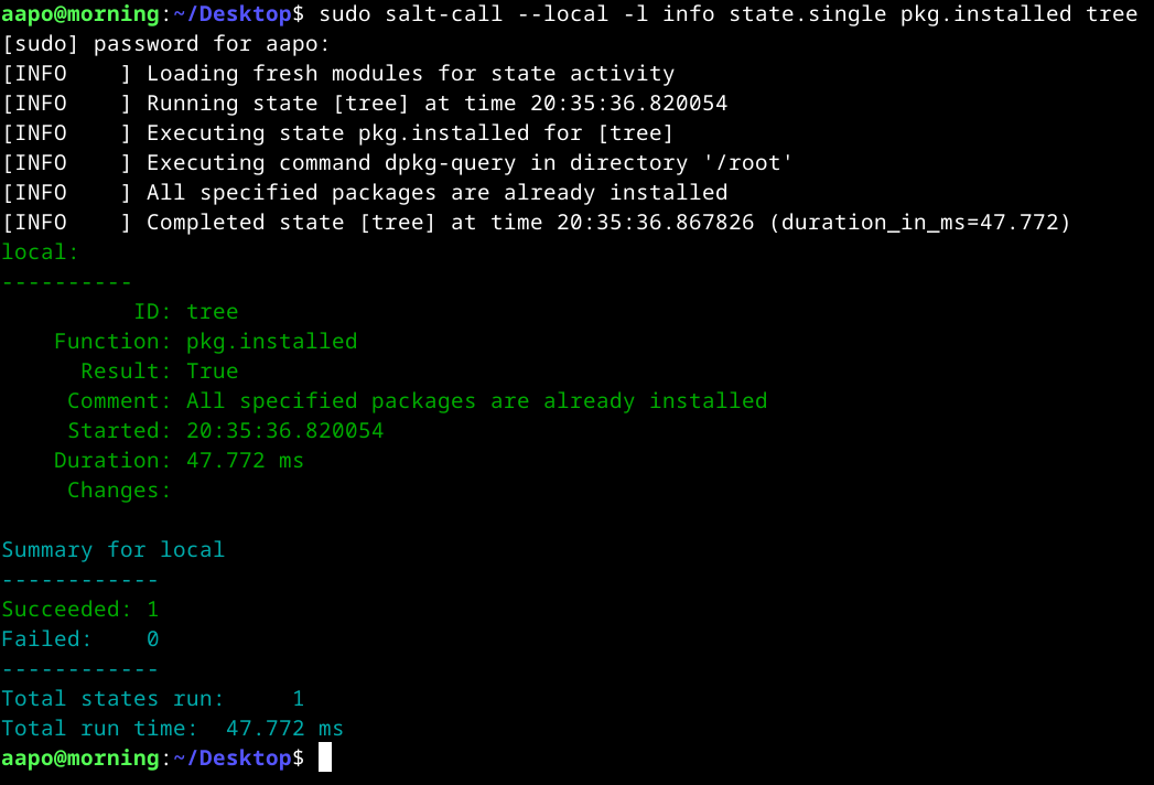 Idempotentti vastaus pkg-tilafunktiosta