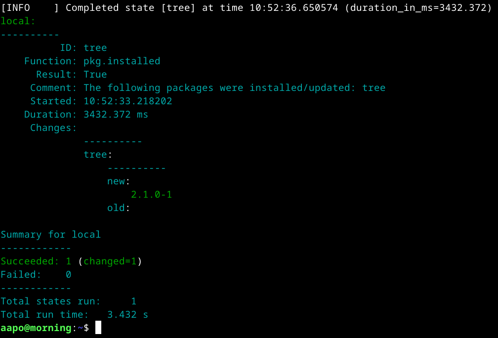 Tree-ohjelma saltilla