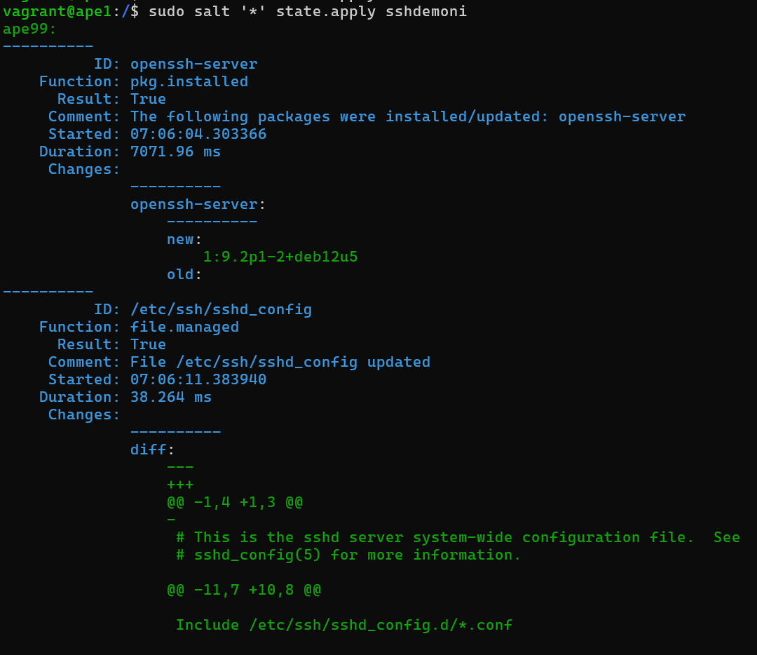 Vastaus moduulin ajamisesta