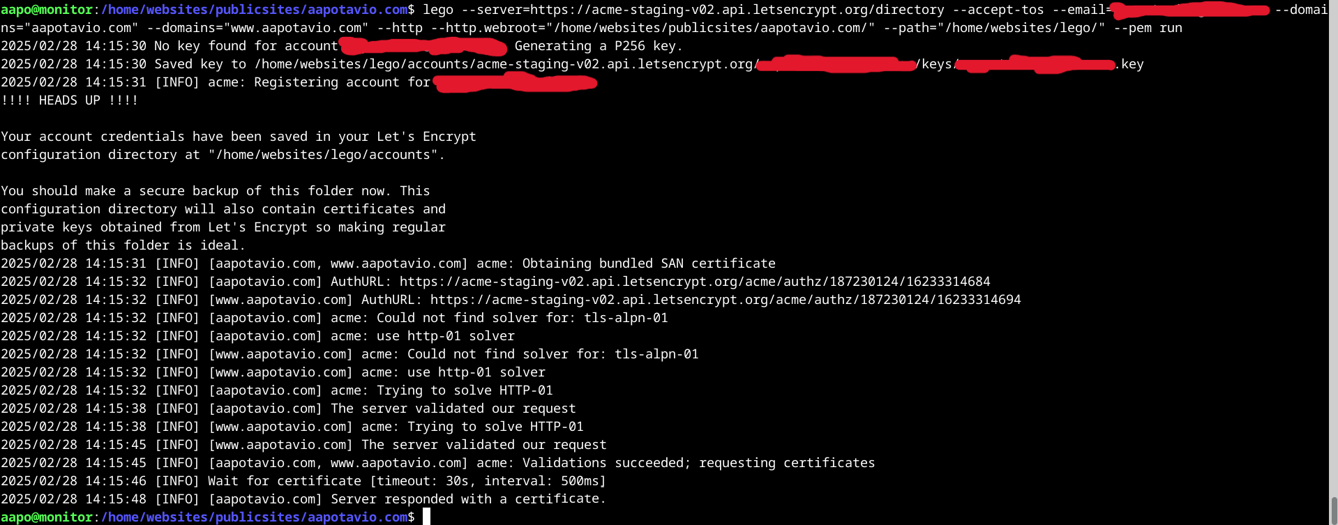testipyyntö sertifikaatista